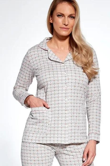 Cornette 482-23 Піжама жіноча з футболкою з длинным рукавом та брюками 364 Ella принт