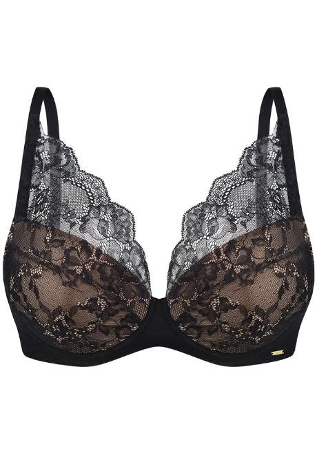 Effetto Lingerie 021 010 Бюстгальтер пуш-ап +1 зі з'ємними вкладишами CAMILLA чорний