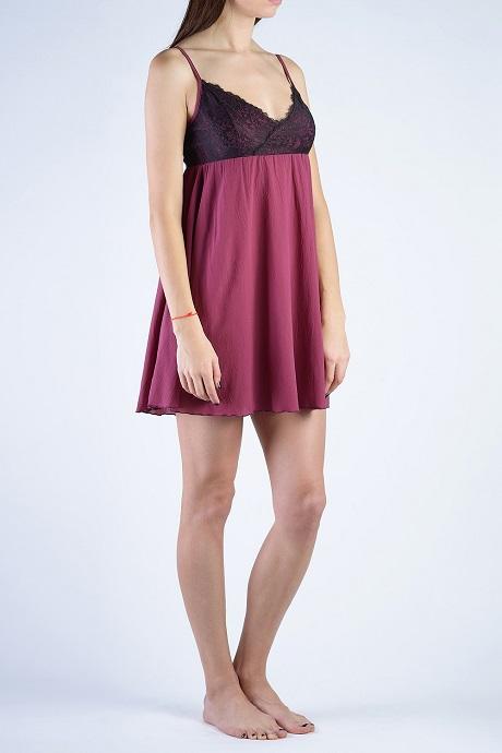 Effetto 0615 Жіноча нічна сорочка бордо колір