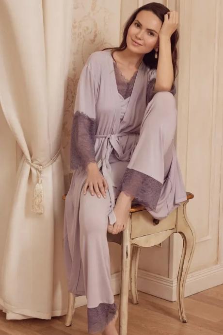Effetto 03215P Жіночий халат ліловий колір