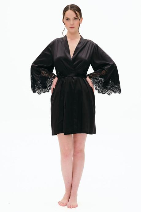 Effetto 04101SL Жіночий халат чорний колір