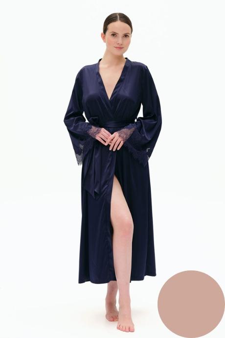 Effetto S03402 Жіночий халат рожевий беж колір