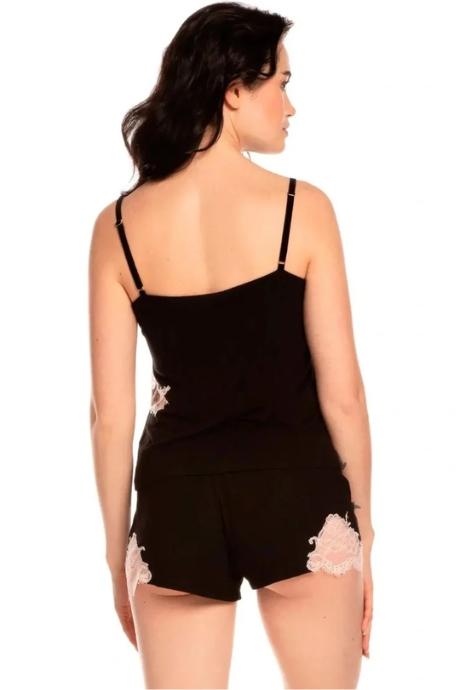 Effetto 03163O Піжама жіноча з майкою та шортами чорний колір