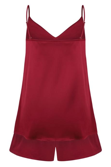 Effetto S03400 Піжама жіноча з майкою та шортами бордовий колір