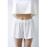Effetto S03400P Піжама жіноча з майкою та шортами білий колір