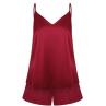 Effetto S03400P Піжама жіноча з майкою та шортами бордовий колір