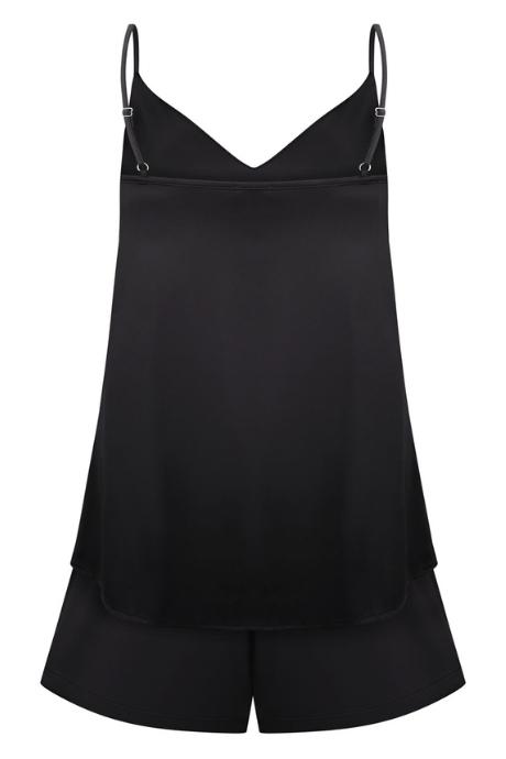 Effetto S03400P Піжама жіноча з майкою та шортами чорний колір