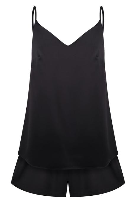 Effetto S03400P Піжама жіноча з майкою та шортами чорний колір