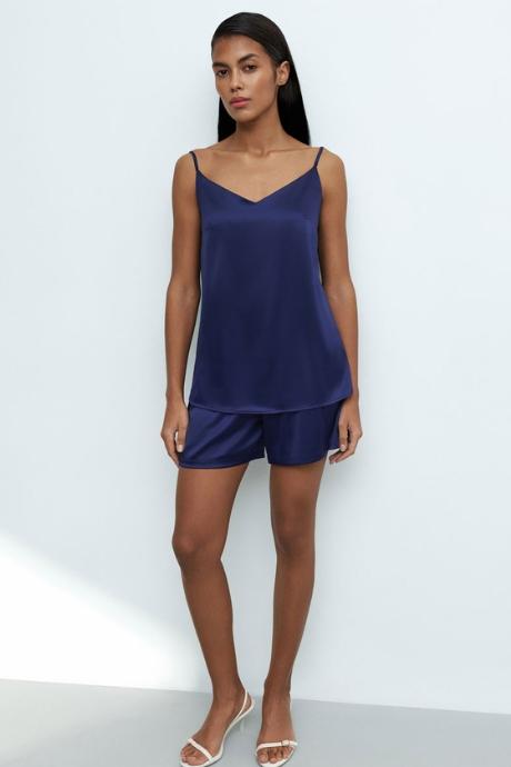 Effetto S03400P Піжама жіноча з майкою та шортами синій колір