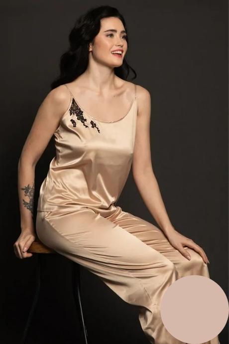 Effetto S03404 Піжама жіноча рожевий бежевий колір