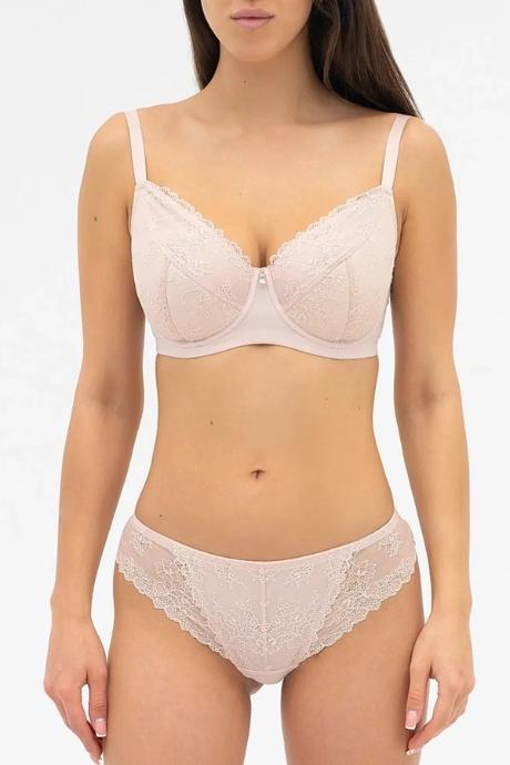 Effetto Lingerie 001 16 03 Бюстгальтер м'яка чашка ELLEN срібний півонія