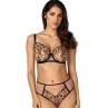 Повні трусики Ewa Bien Carmen C124 Чорно-тілесний