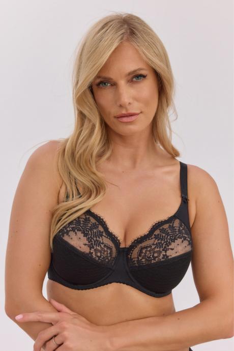 GAIA Бюстгальтер мягкая чашка FANCY 002 CZARNY черный