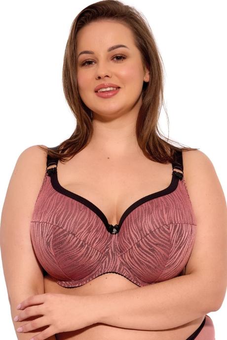 GAIA Бюстгальтер напівм'яка чашка LISE MAXI ART. 1259 чорно-малиновий колір