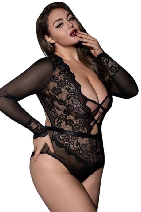 JSY Боди JSY P61139 Black Plus Size