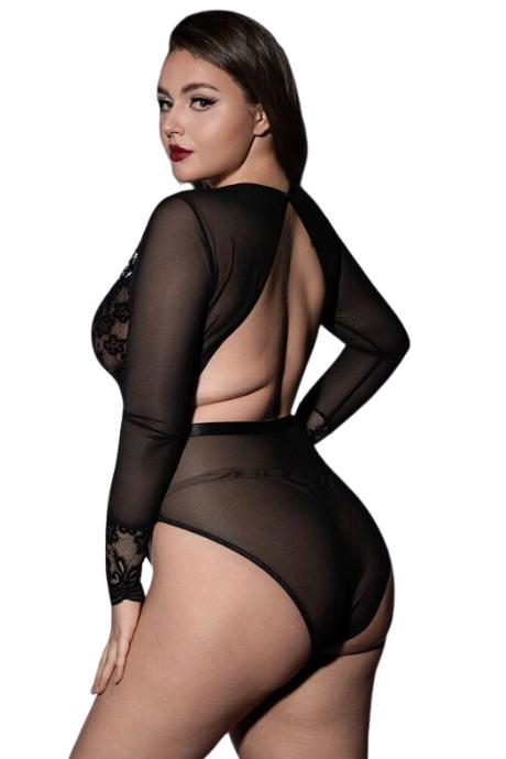 JSY Боди JSY P61139 Black Plus Size