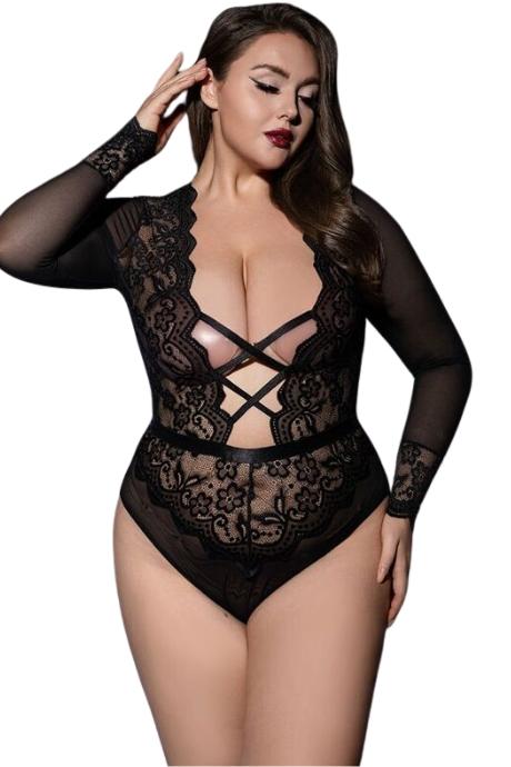 JSY Боди JSY P61139 Black Plus Size