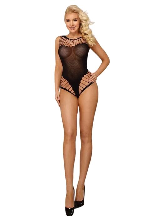 JSY Еротичний бодістокінг-боді «Солодка Хлоя» чорний колір