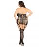 JSY Сітчастий бодістокінг JSY «Гаряча Ебігейл» Plus Size Black халтер імітація панчохи мереживо чорний колір