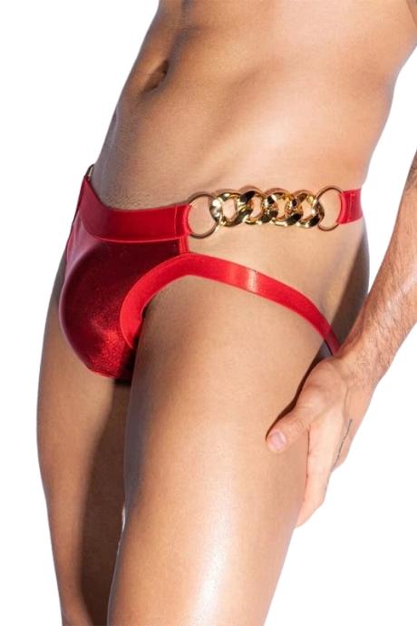 JSY Чоловічі еротичні труси JSY 9171T червоний колір