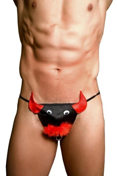 JSY Чоловічі еротичні труси Розпалений Бик чорний колір