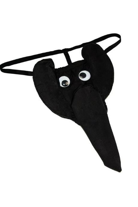 JSY Чоловічі еротичні труси "Слонік" Black колір