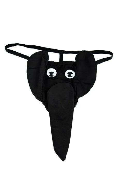 JSY Чоловічі еротичні труси "Слонік" Black колір