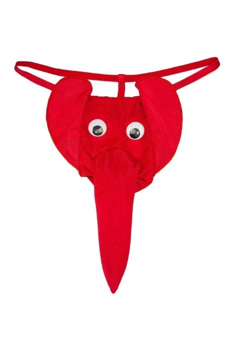 JSY Чоловічі еротичні труси "Слонік" Red колір