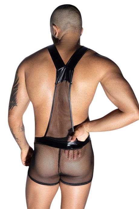 JSY Чоловічий еротичний боді JSY 9175 чорний колір