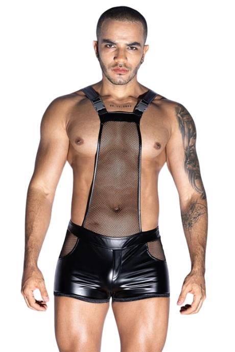 JSY Чоловічий еротичний боді JSY 9175 чорний колір
