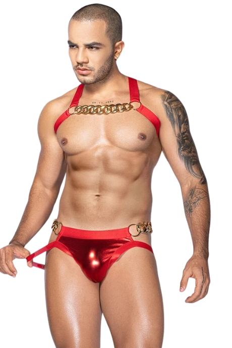 JSY Чоловічий еротичний комплект JSY 9171червоний колір