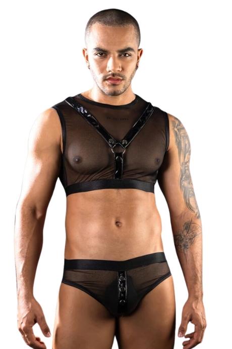 JSY Чоловічий еротичний комплект JSY 9173 чорний колір