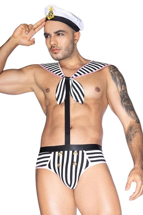 JSY Чоловічий еротичний костюм морячка JSY 9153 чорний колір