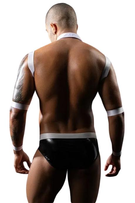 JSY Чоловічий еротичний костюм офіціанта JSY 9139 чорний колір