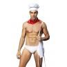 JSY Чоловічий еротичний костюм кухаря "Умілий Джек" білий колір