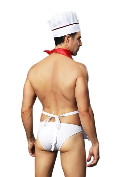 JSY Чоловічий еротичний костюм кухаря "Умілий Джек" білий колір