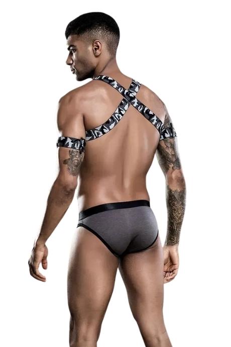 JSY Чоловічий еротичний костюм з портупеєю "Дикий Джеймс" сірий колір