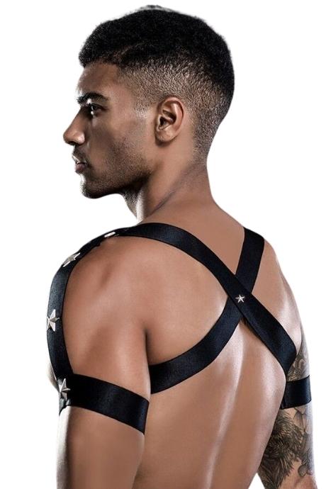 JSY Еротичний комплект для чоловіків труси+портупея Black колір