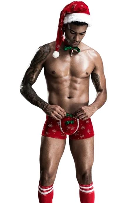 JSY Новорічний чоловічий еротичний костюм "Улюблений Санта" Red колір