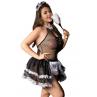 JSY Еротичний костюм покоївки JSY P61106 Plus Size чорний колір