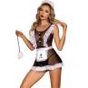 JSY Еротичний костюм покоївки JSY «Трудяжка Емма» сукня трусики чепчик метілка чорний колір