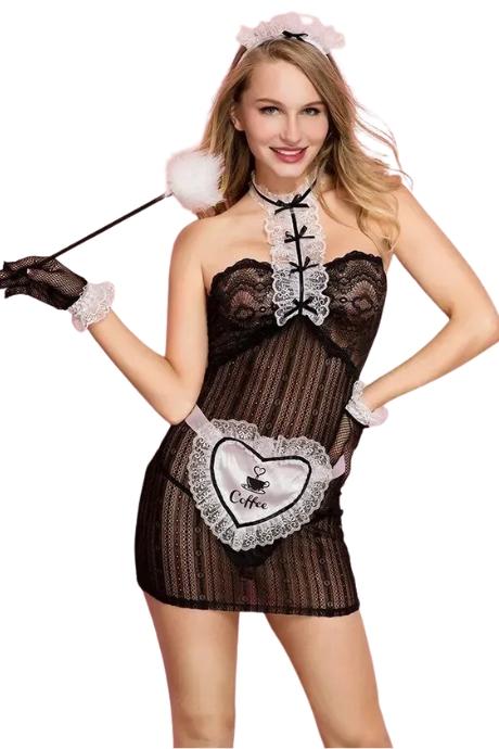JSY Еротичний костюм покоївки "Солодка Моніка" Black колір