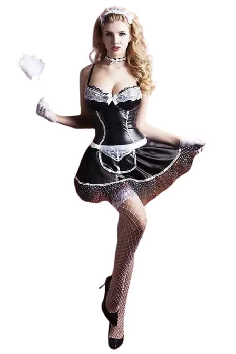 JSY Еротичний костюм покоївки "Старанна Беккі" чорний