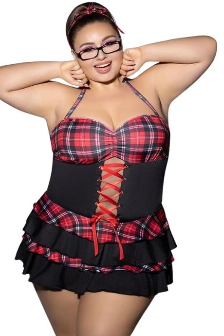 JSY Еротичний костюм JSY P61113 Plus Size чорний колір