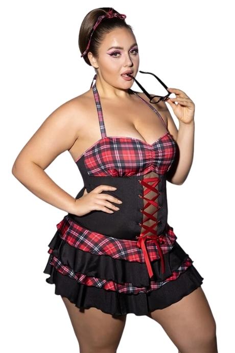 JSY Еротичний костюм JSY P61113 Plus Size чорний колір