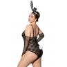JSY Еротичний костюм зайчика JSY P61101 Plus Size чорний колір