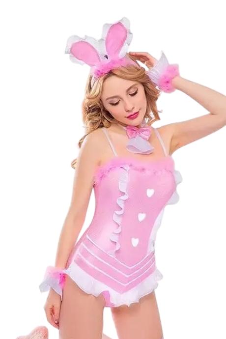 JSY Еротичний костюм зайчика "Ласкова Ешлі" Pink колір