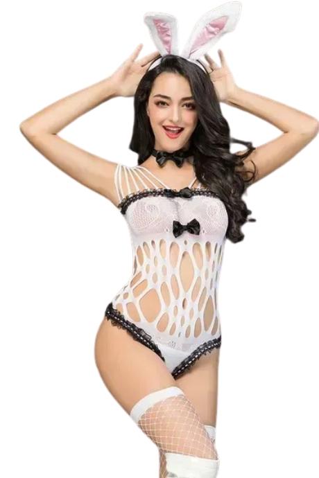 JSY Еротичний костюм зайчика "Малишка Черрі" White колір
