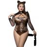 JSY Еротичний костюм кішечки JSY P61127 Plus Size леопардовий принт