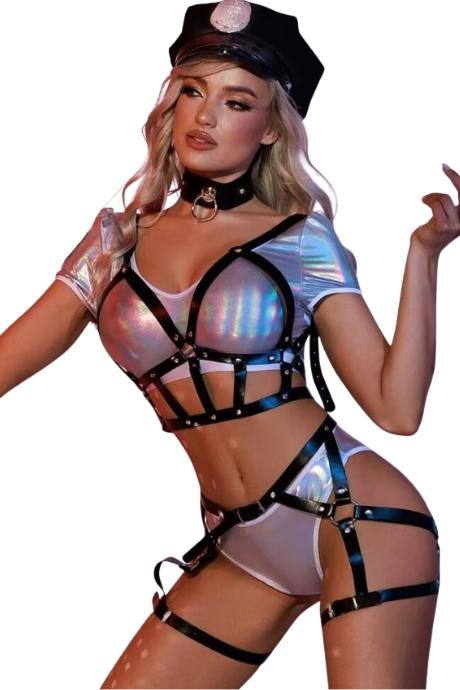 JSY Еротичний костюм поліцейської JSY 5928 сірий колір